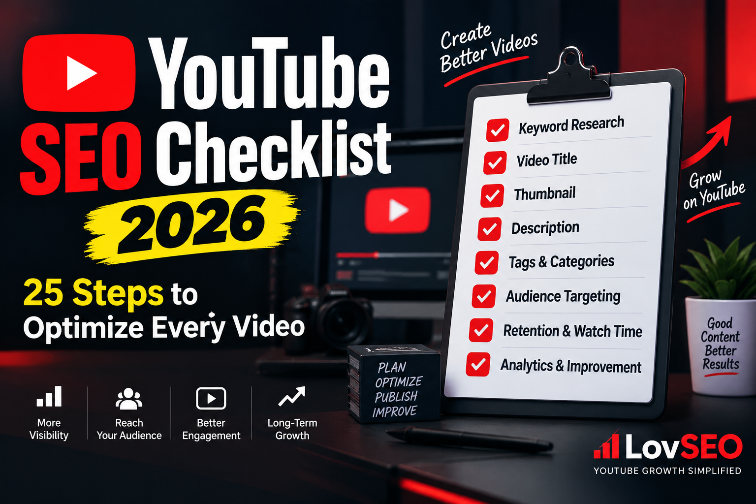 YouTube SEO Checklist 2026: 25 Steps to Optimize Every Video